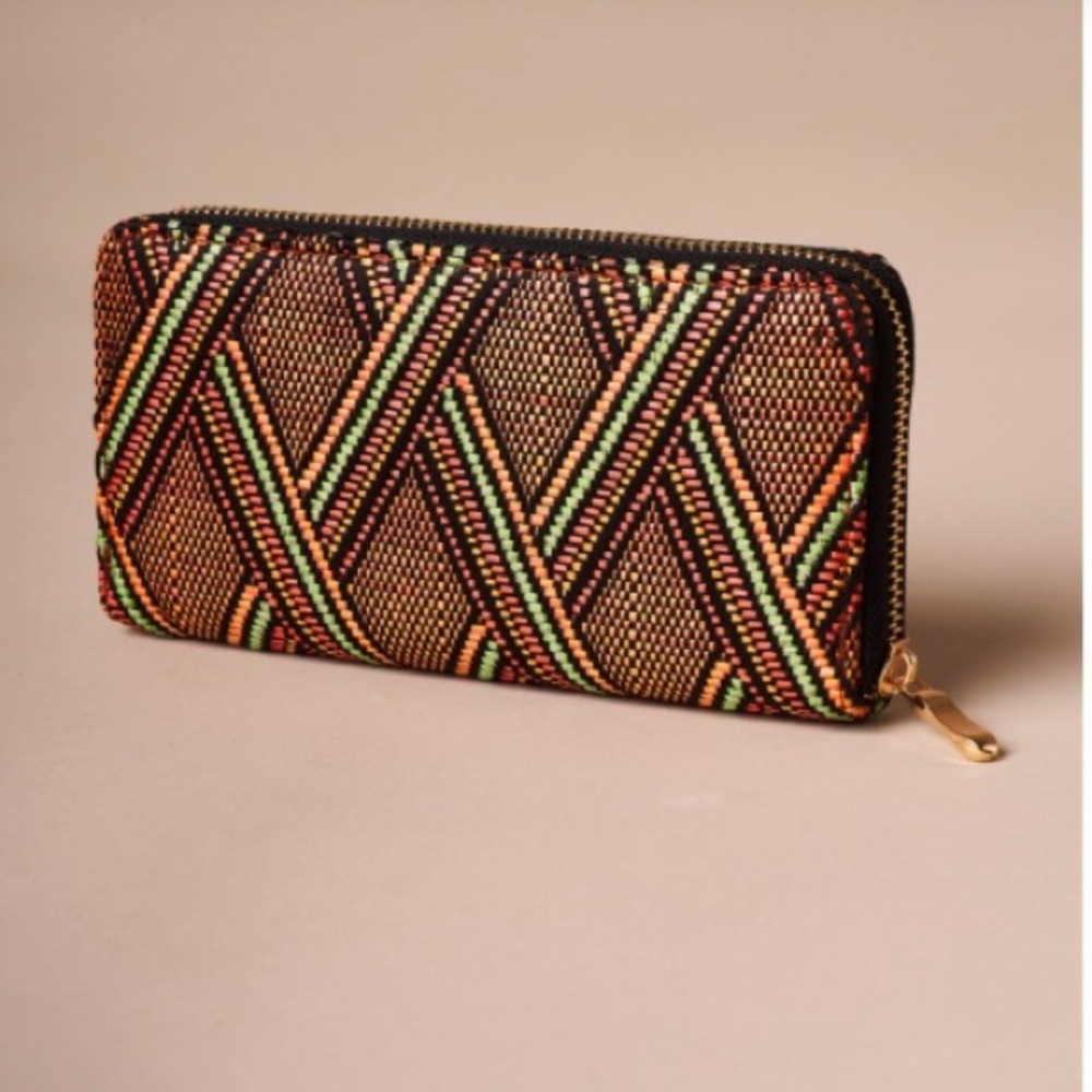 🛍Ethnic Print ZipAround Wallet